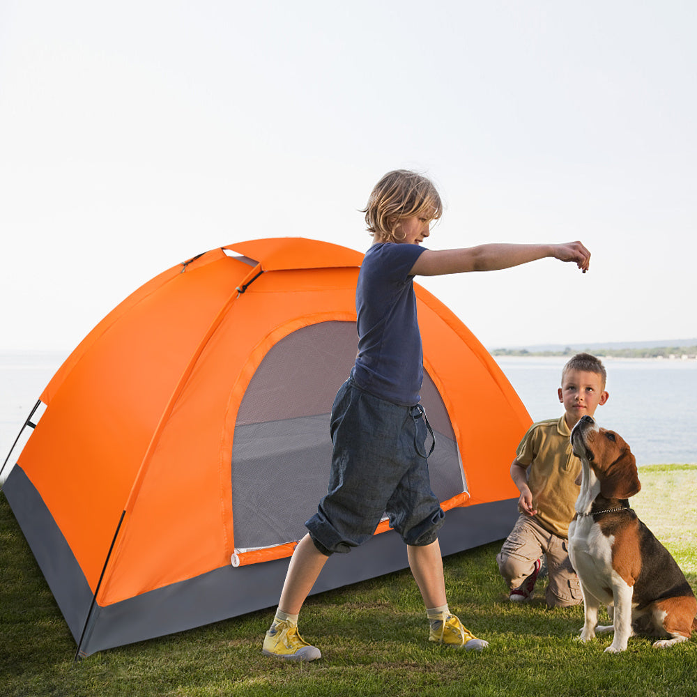 Single-person Single-layer Orange Tent - Izzy's Market