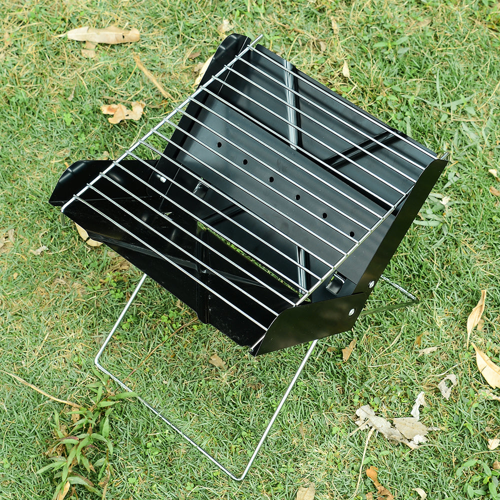 BBQ Grill Folding Stainless Steel Portable Small Barbecue Grill Tool BBQ Outdoor Camping Charcoal Furnace BBQ Grills Accessories - Izzy's Market