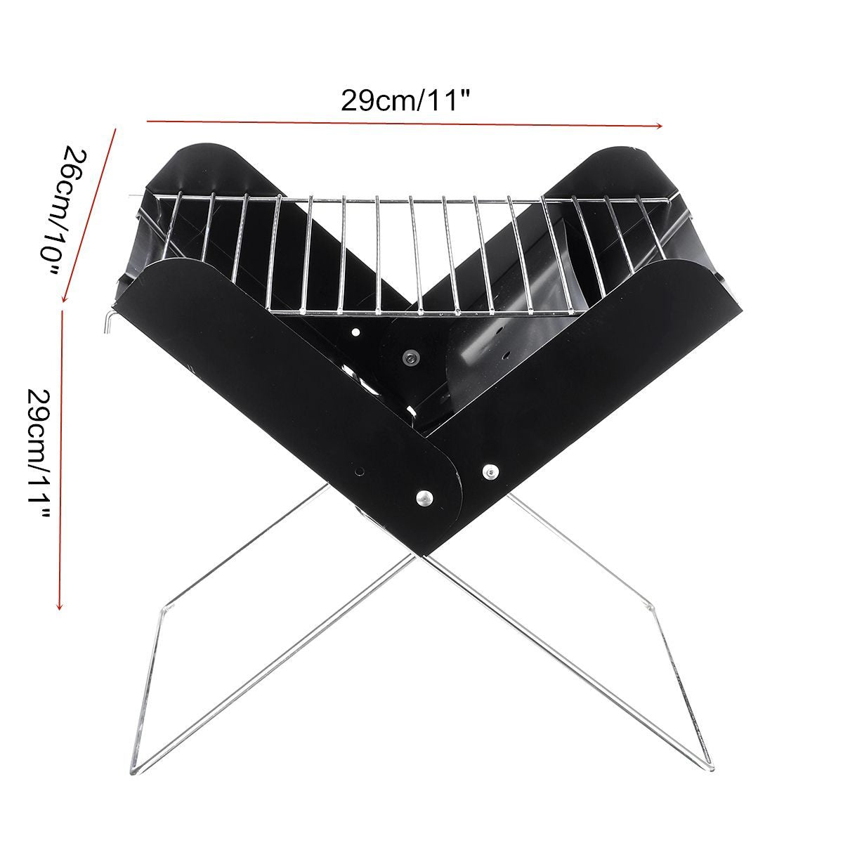 BBQ Grill Folding Stainless Steel Portable Small Barbecue Grill Tool BBQ Outdoor Camping Charcoal Furnace BBQ Grills Accessories - Izzy's Market