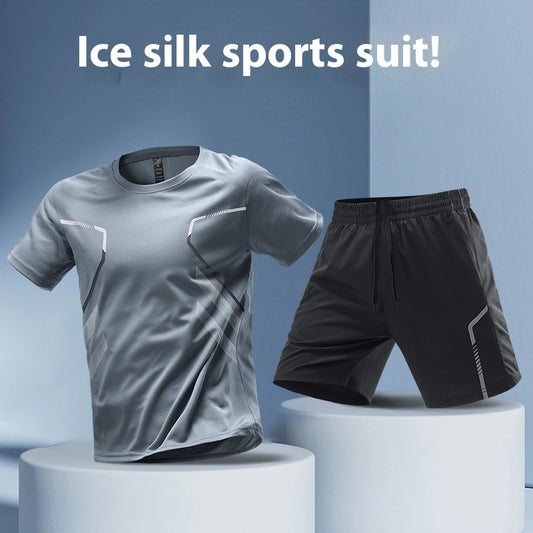 Men's T-shirts Sports Running T-shirt Color Block Men Quick-drying Breathable Short Sleeve Round Neck Active Tee Outdoor Workout - Izzy's Market