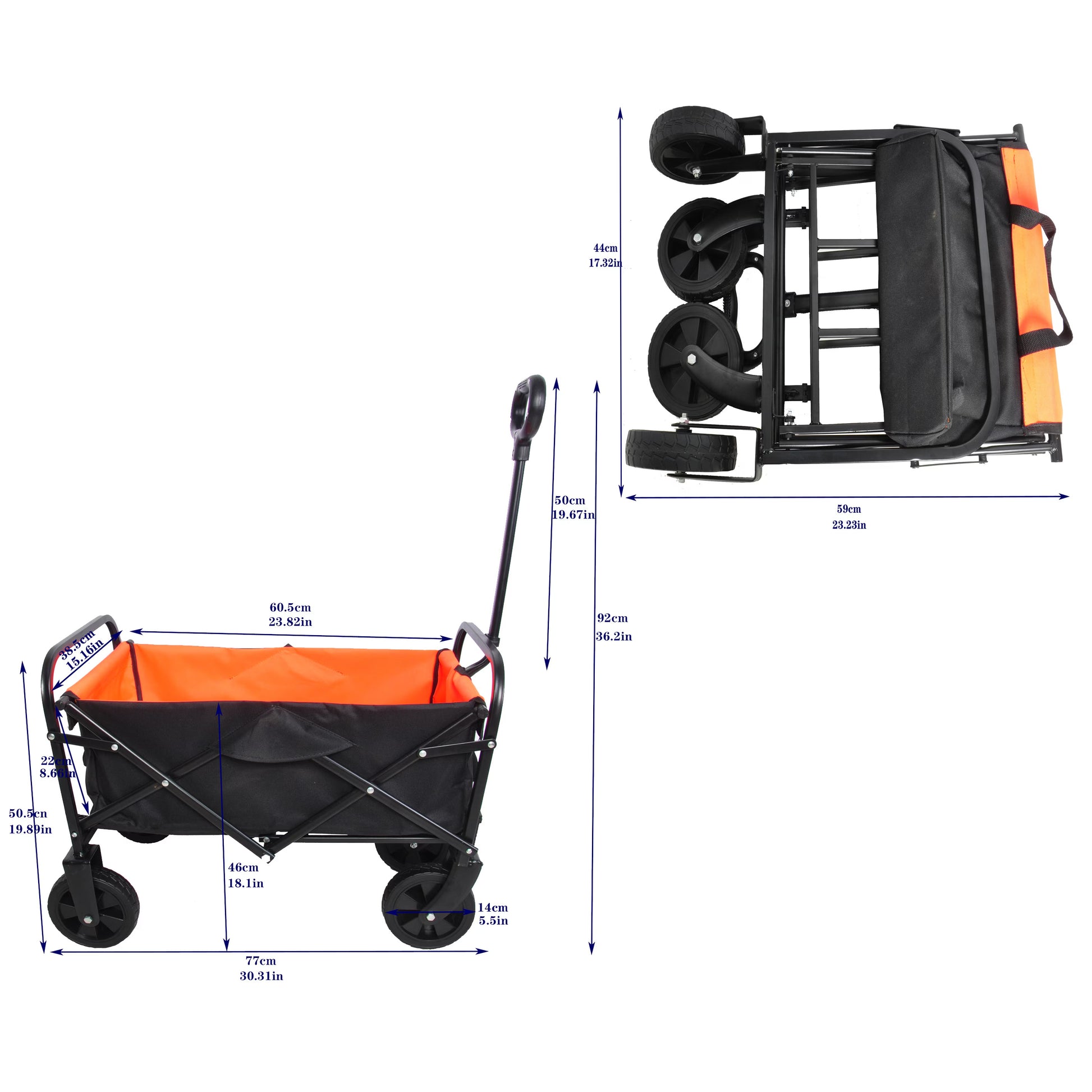 Mini Folding Wagon Garden Cart Shopping Cart Outdoor Camper Wagon Tools Cart - Izzy's Market