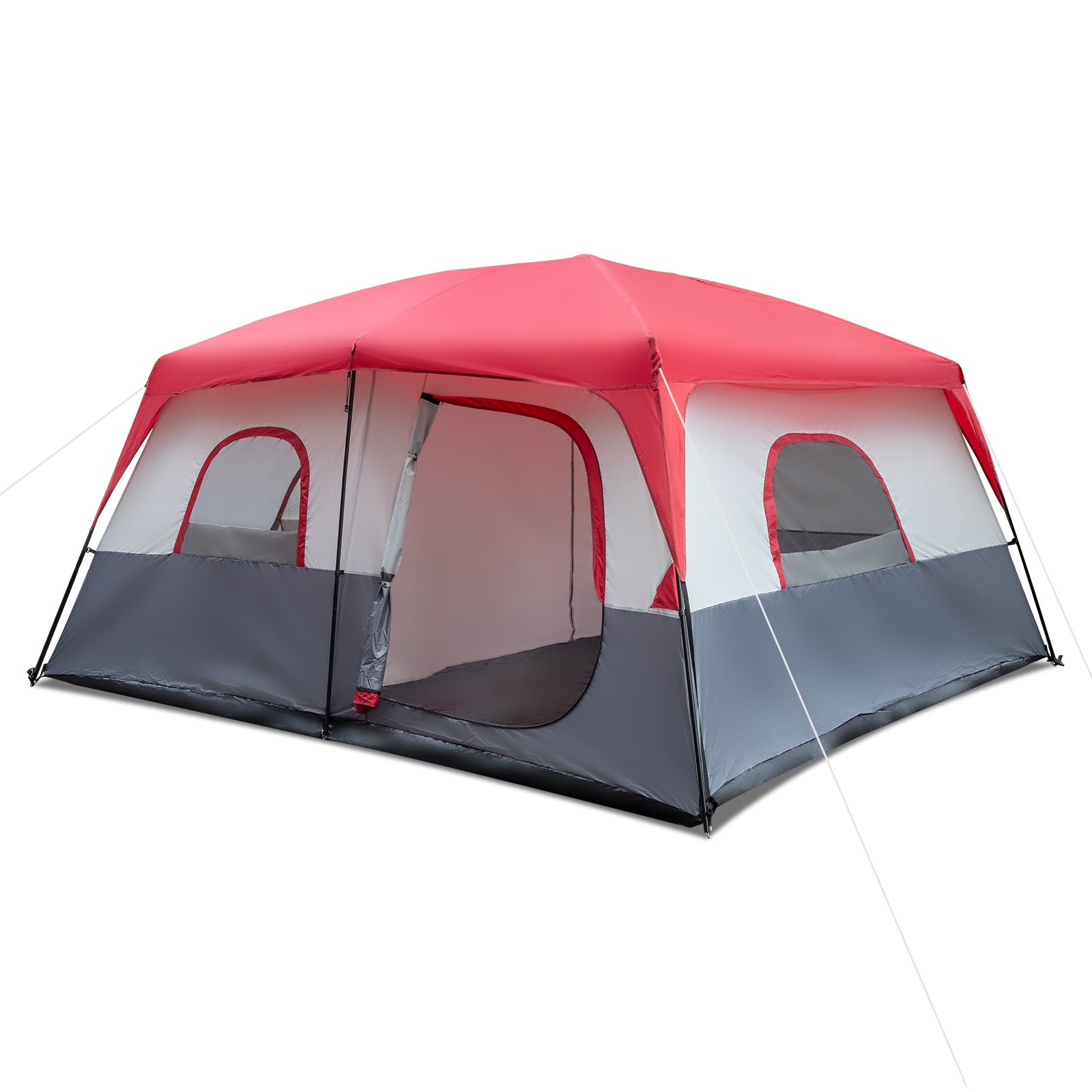 Red And White Camping Tent 430x430x210cm - Izzy's Market