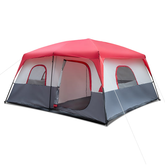Red And White Camping Tent 430x430x210cm - Izzy's Market