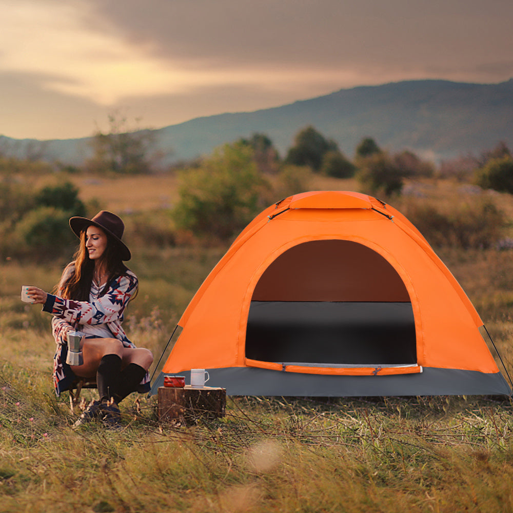Single-person Single-layer Orange Tent - Izzy's Market