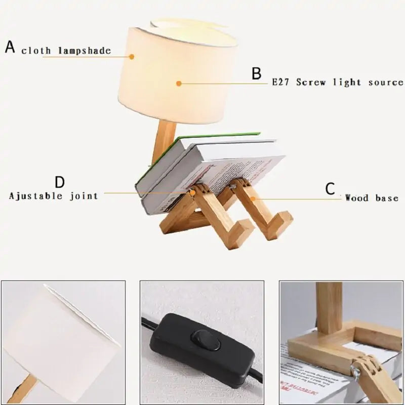 Robot Shape Table Lamp - Izzy's Market